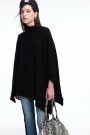 PONCHO TEJIDO Negro