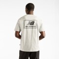 Remera New Balance de Hombre - Woven Label - MT53928AGM GREY