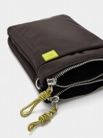 Bolso Bandolera Doble De Nylon marron