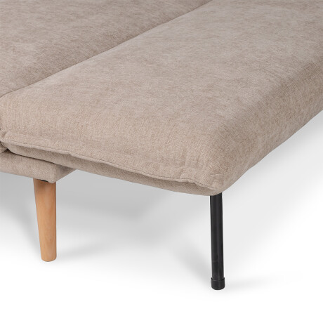 Sofá Cama Forma - Tela Microfibra 130 (Beige)