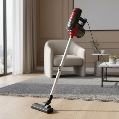 Aspiradora De Mano y Piso 2 en 1 Liviana Potente Negro/gris