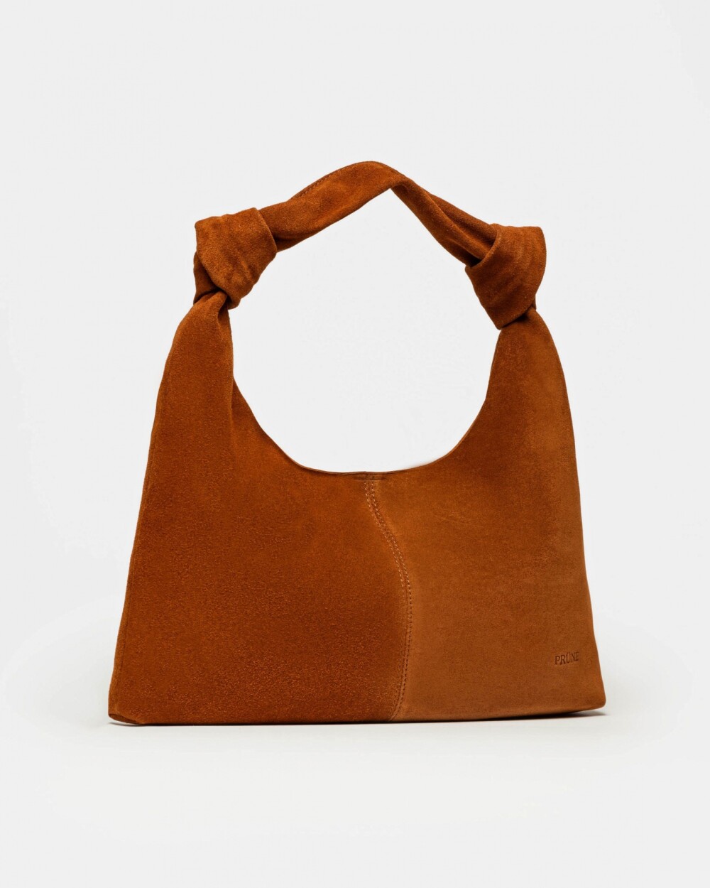 Cartera al hombro Juana en Cuero Gamuza Oxido