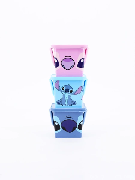 CONTENEDORES X 3 STITCH Y ANGEL MULTICOLOR