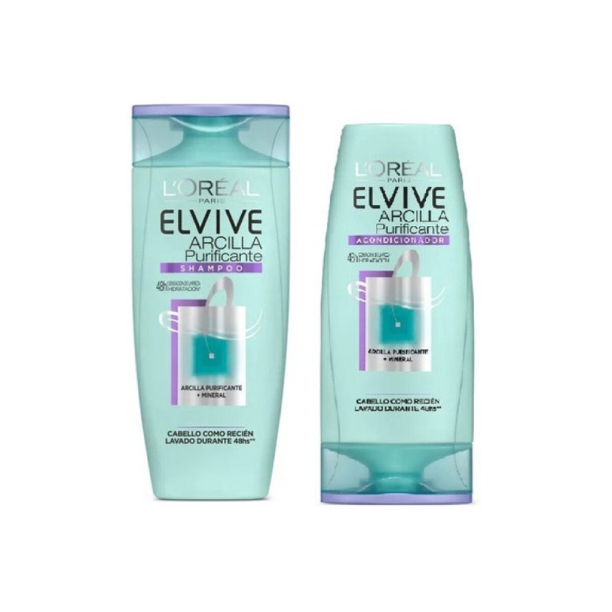 Pack Shampoo 370ml + Acondicionador 200ml L'Oréal Paris Elvive Arcilla Purificante 