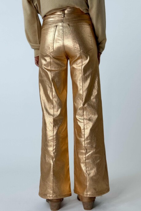 PANTALON METALIZADO FIORENZA Dorado