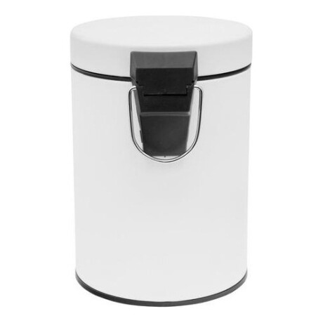 Papelera acero inoxidable con pedal Just Home Collection 3 lt Blanco