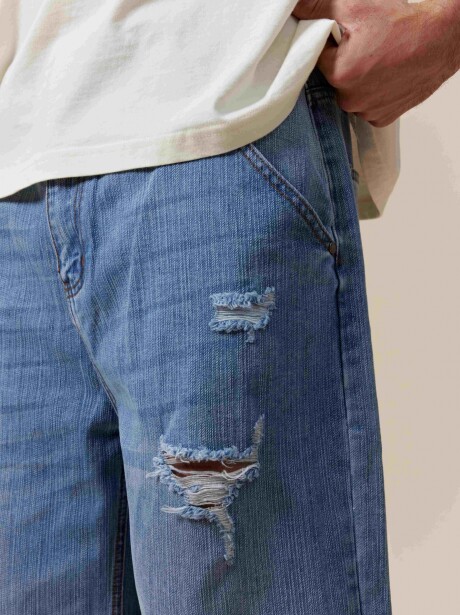 Pantalon denim Baloon AZUL CLARO JEAN