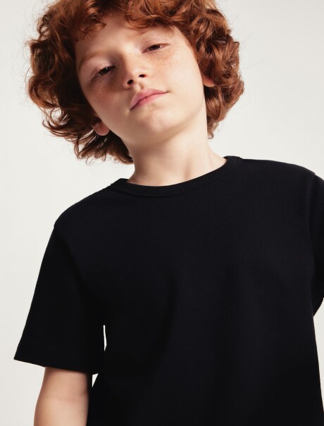 CAMISETA BÁSICA UNISSEX REGULAR NEGRO