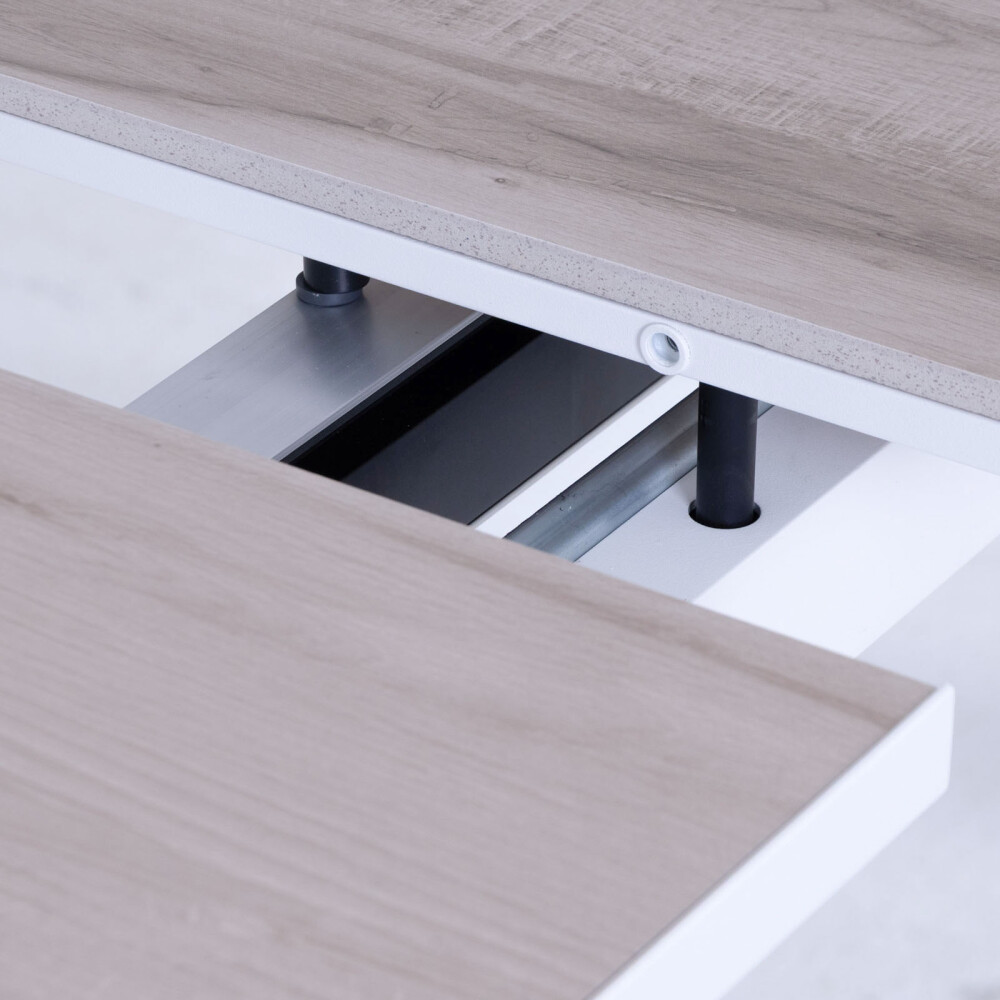 MESA COMEDOR EXTENSIBLE ALUMINIO BLANCO TUSCANY