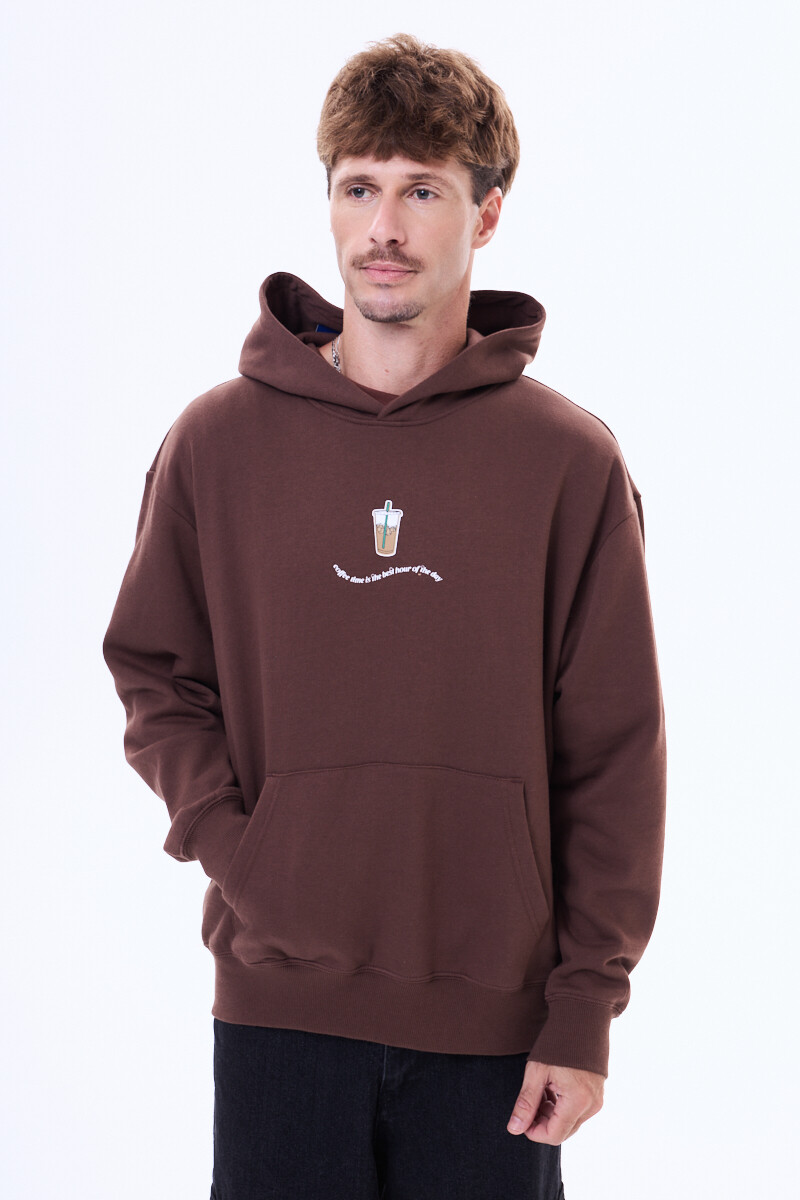 Buzo de felpa Comillas Marron