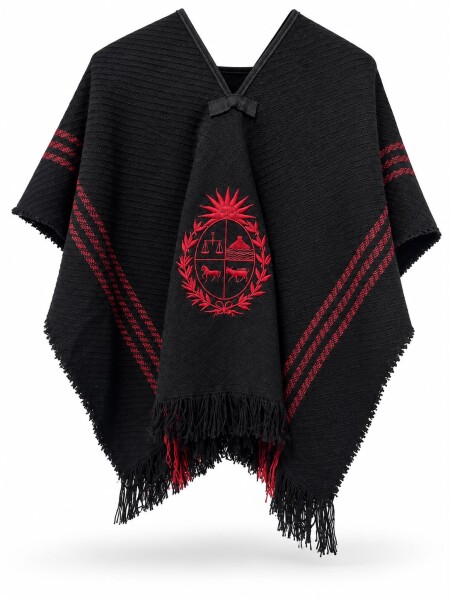 Poncho de niño bordado Rojo