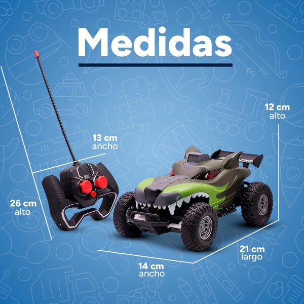Auto A Control Remoto Recargable Monster Todo Terrreno Atrix Color Verde