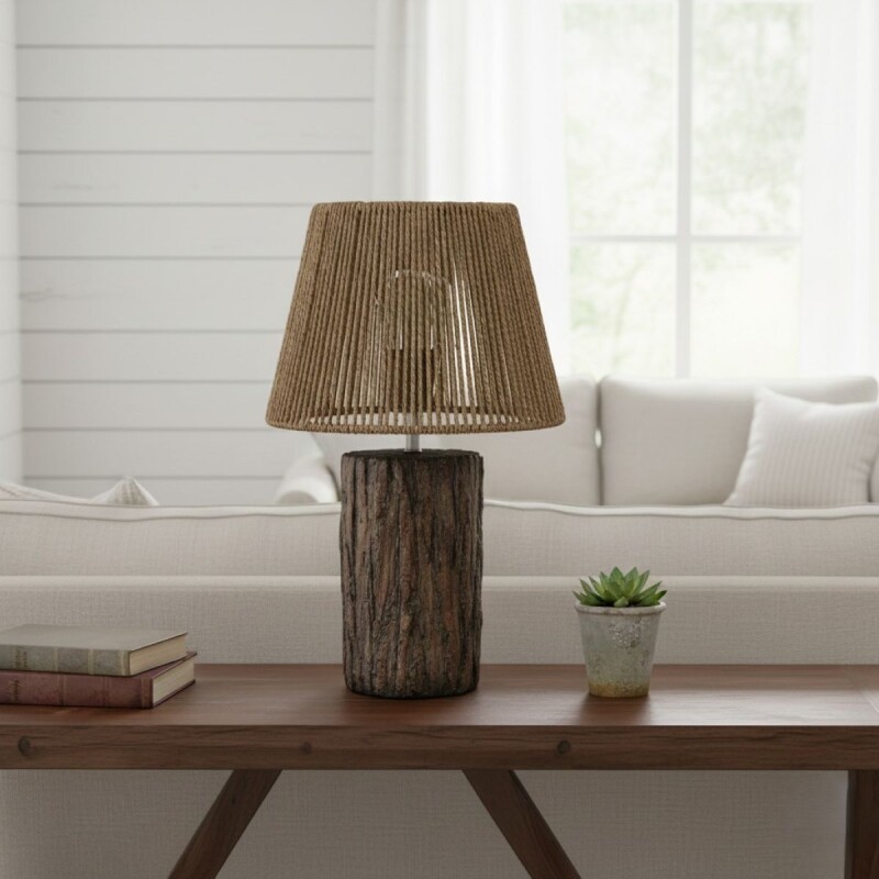 LAMPARA CUERDA BEIGE COMB 25X42CM Unica