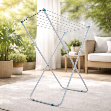 Tendedero de piso Slim en acero BLANCO