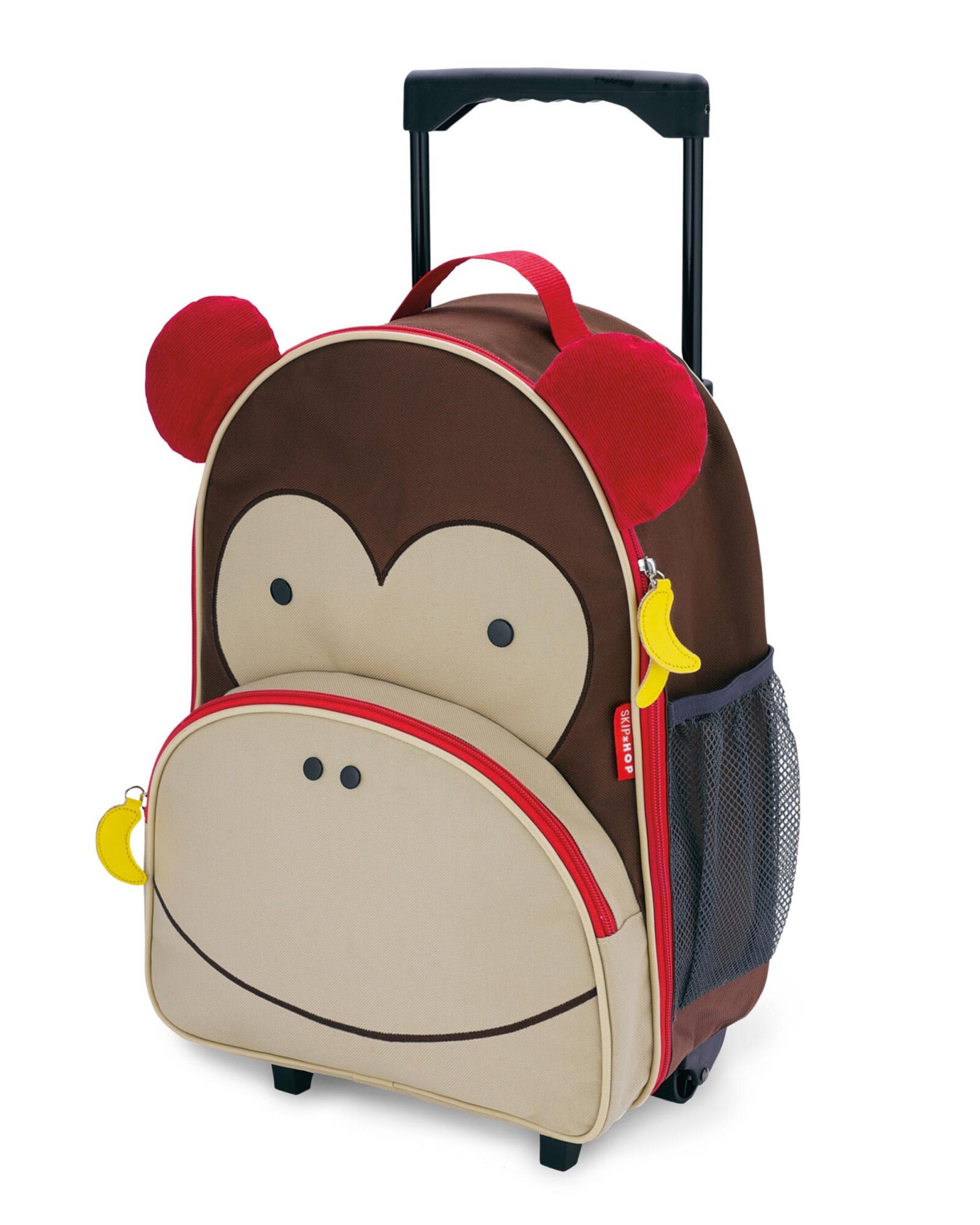 Mochila con rueditas, diseño mono Sin color