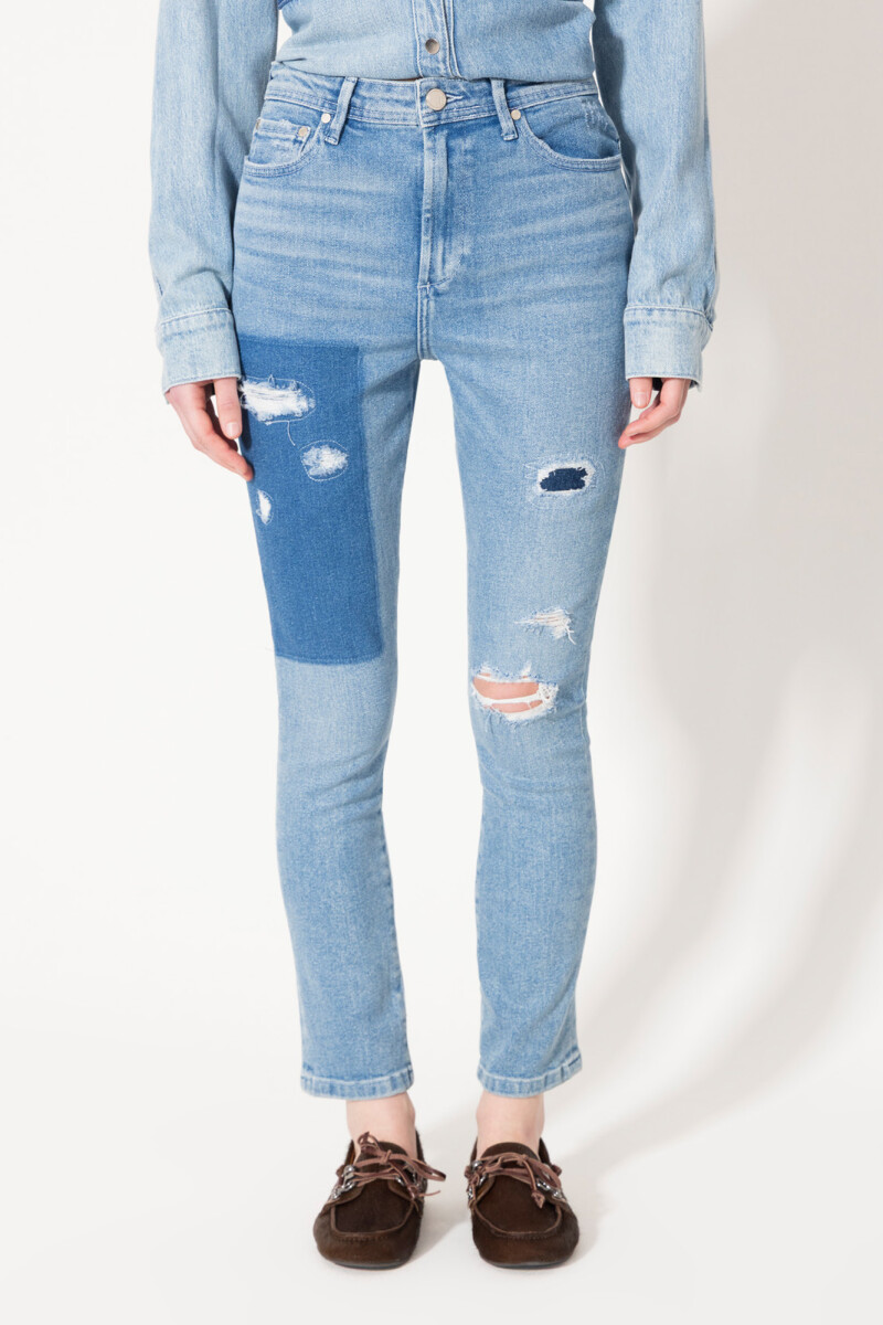 JEANS LISA PATCH Celeste