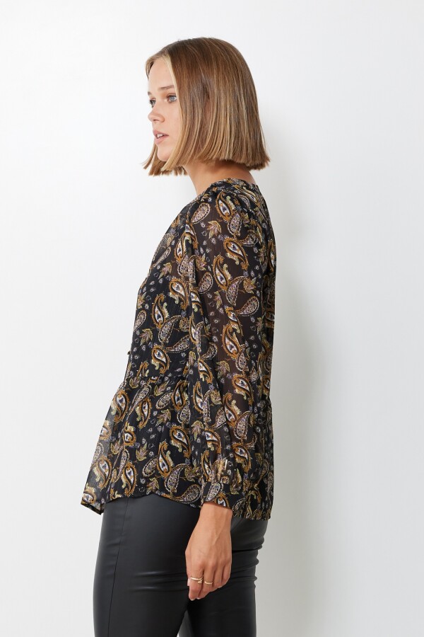 Blusa Gasa NEGRO/MULTI