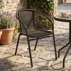 Silla Símil Rattan y acero clásica Negro