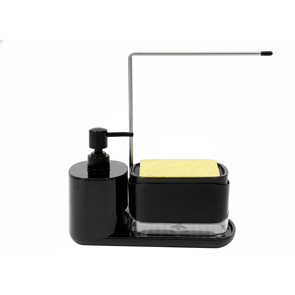 Dispensador de Jabón 4 en 1 Cocina Baño Jabón Detergente - Color Negro 