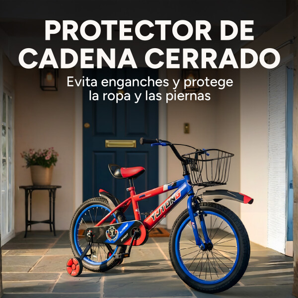 Bicicleta Infantil Yjtong R18 Canasto Parrilla Guardabarros Rojo 1