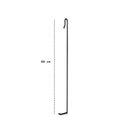 Set Atizador Pala y Soporte de Pared Estufa Asado Parrillero Negro