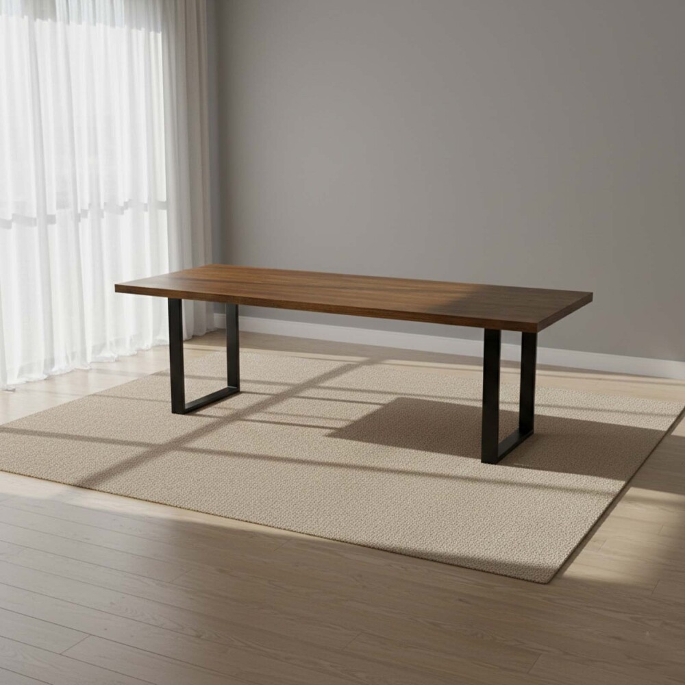 BANCO DE COMEDOR MADERA-Y-METAL MARRON YORK