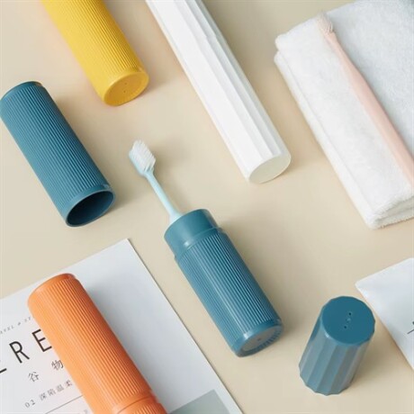 Estuche para cepillo de dientes y pasta Mostaza