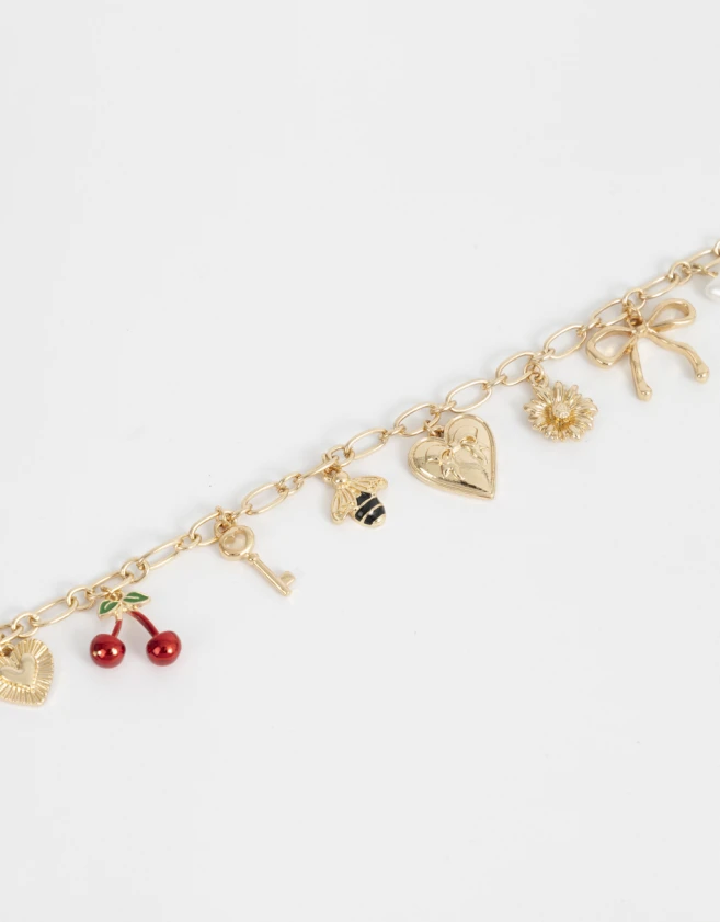 Pulseras Flexibles Multi dijes Pulsera Flexible Multidijes - Dorado