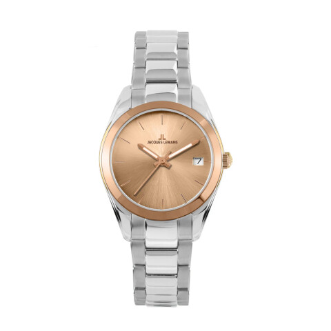 Reloj Jacques Lemans con Malla de Acero y Esfera Redonda Reloj Jacques Lemans con Malla de Acero y Esfera Redonda