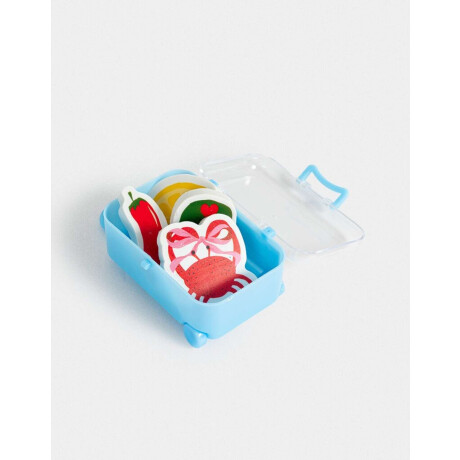 Set De Gomas En Valijita Combinacion Multicolor