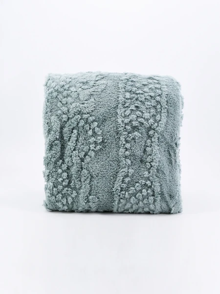 PIE DE CAMA FLANNEL MOSAICO GRIS