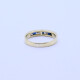 Anillo medio sin fin oro 18k zafiros y brillantes. Anillo medio sin fin oro 18k zafiros y brillantes.