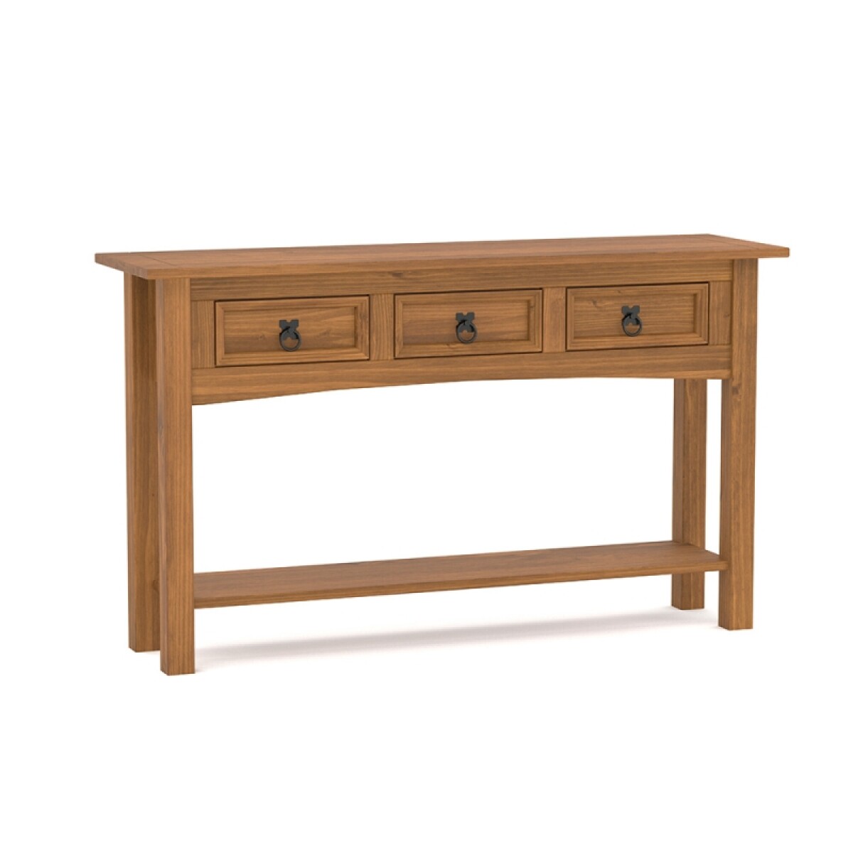 Consola Despojador Nogal 3 Cajones Linea Rustica 