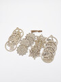ADORNOS COLGANTE CALADO SET X 16 BEIGE