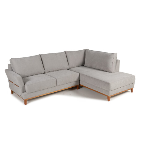 Rinconera Amadeus - Tela Microfibra - Chaise Derecho 2228 (Gris)