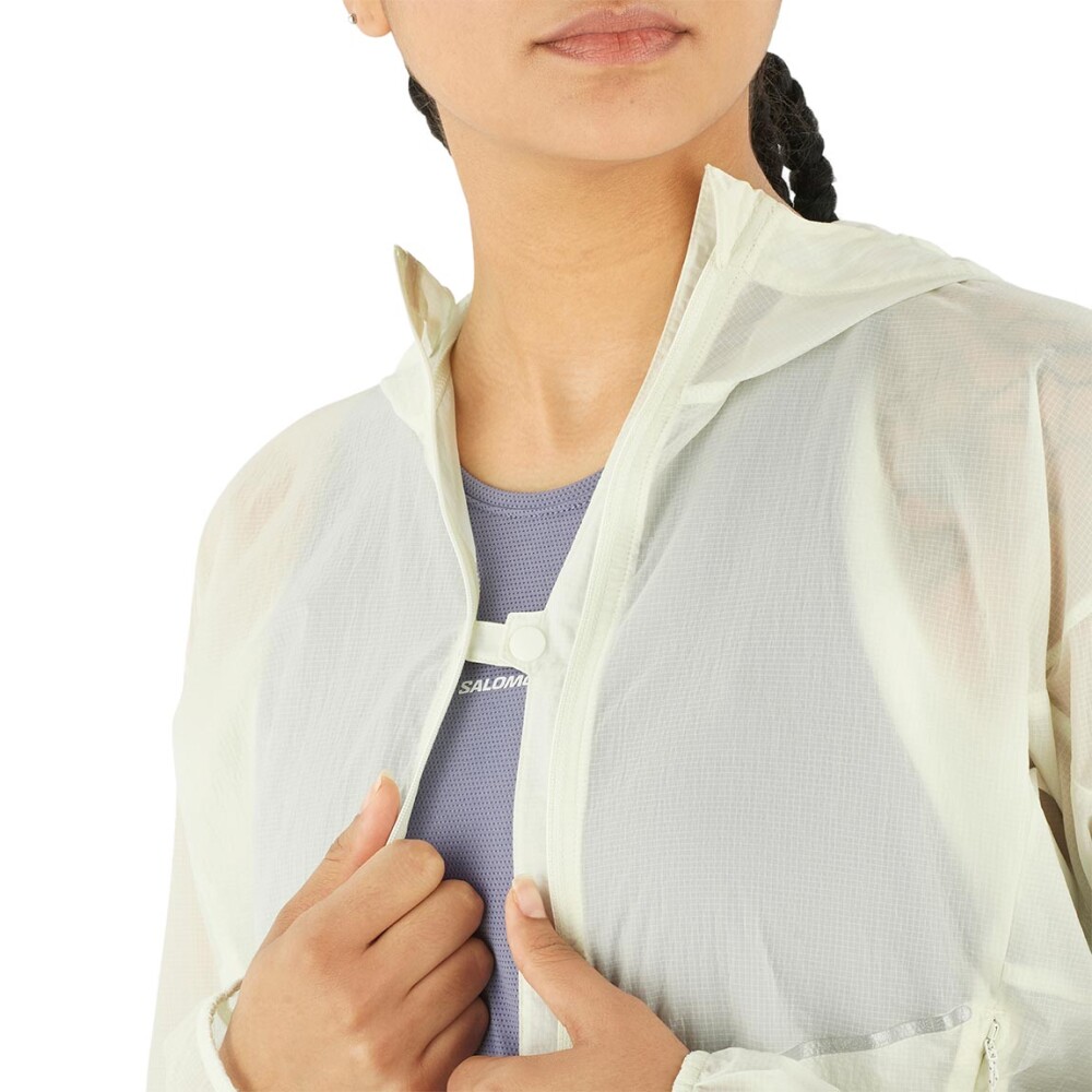 Salomon Rompeviento Sense aereo wind JKT W ICICLE para Mujer - Crudo Crudo