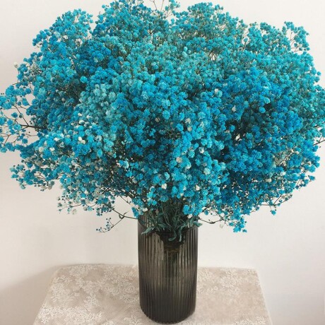 Ramo Frondoso De Flores Secas Celeste
