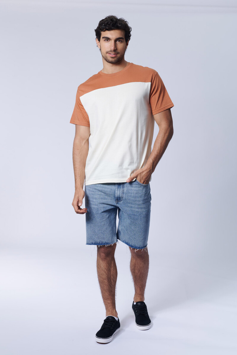 Remera bloque - Cruda 