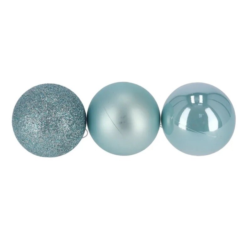 Esferas de Navidad Azul Motley 8 cm – Pack x20 GE BOLA NAVIDAD X20 BOTE MOTLEY AZUL 8CM