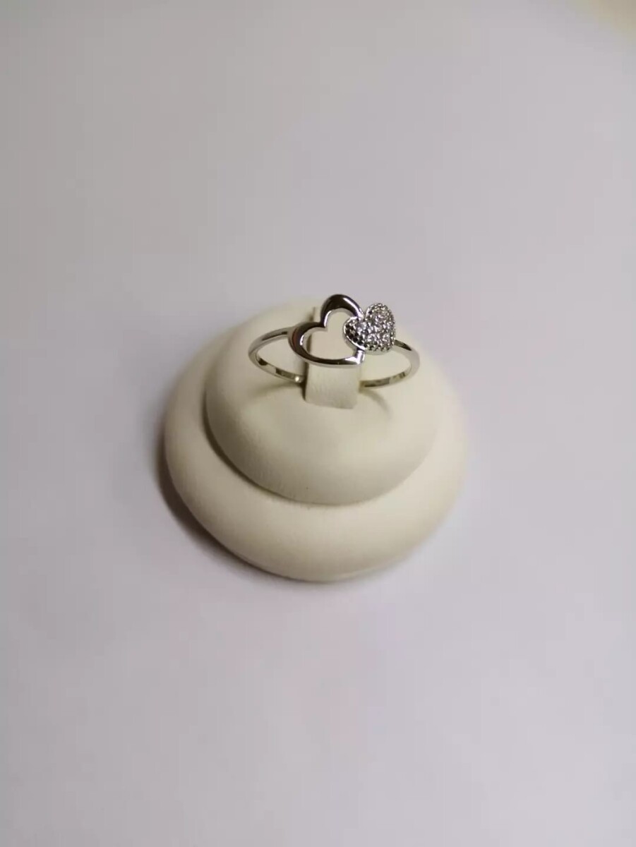 Anillo doble corazón Plata 