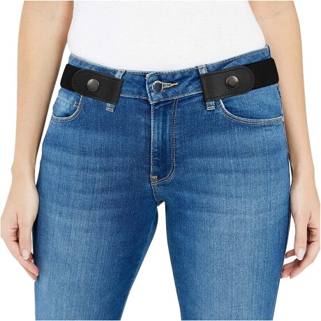 CINTURÓN MÁGICO SIN HEBILLAS UNISEX CINTURA 60-90CM NEGRO