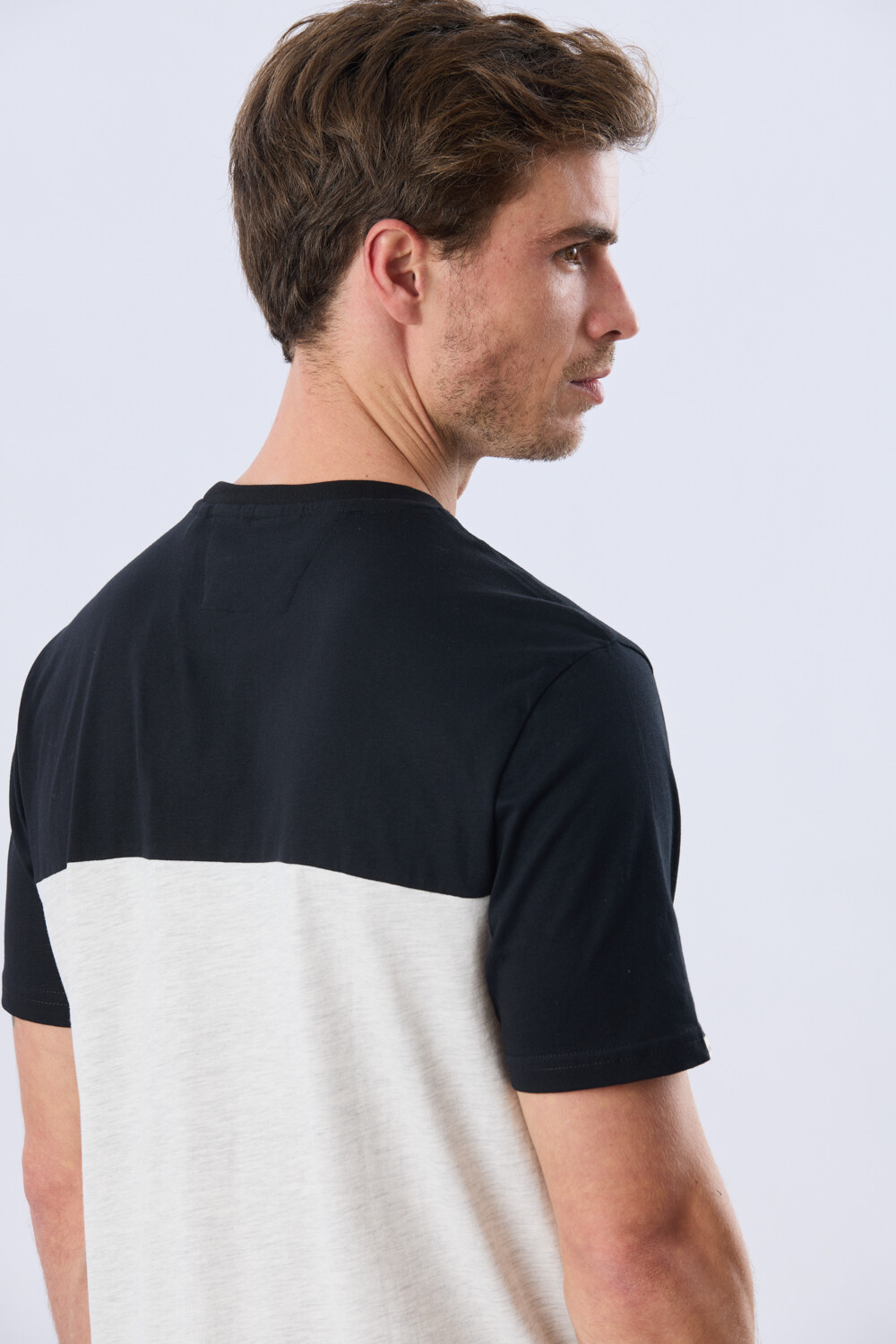 REMERA RAYADA DE ALGODÓN Gris