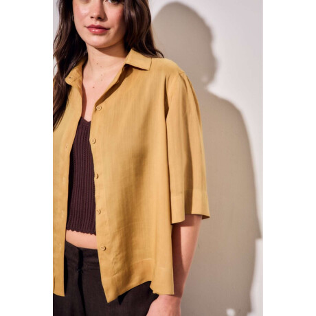 Camisa Lyocell Mostaza