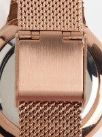 Reloj Pulsera De Acero Inoxidable Con Charm oro-rosa