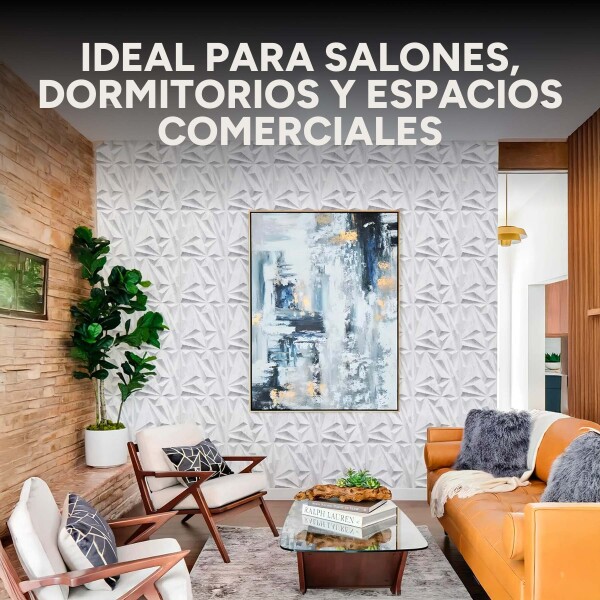 Revestimiento de Pared Panel 3D PVC 50x50Cm Marmol Claro X24 Formas Mármol Claro