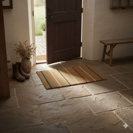 Alfombra Rect Rayas Seagrass 80X50Cm Multicolor