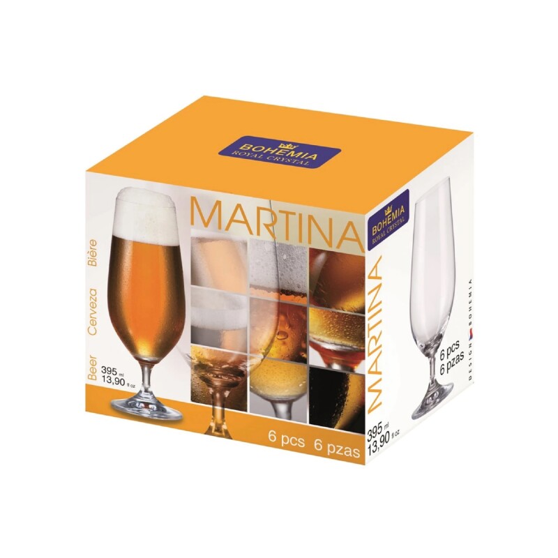 SET 6 COPA CERVEZA 395ML MARTINA LARA BOHEMIA SET 6 COPA CERVEZA 395ML MARTINA LARA BOHEMIA