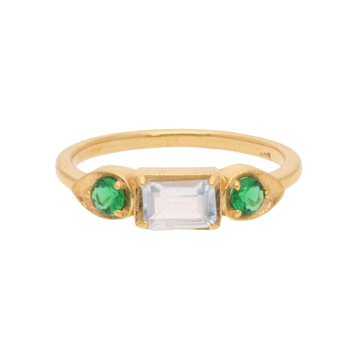 Anillo Karvik de plata 925 bañada en oro 18 K 