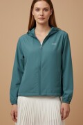 Campera Impermeable. verde petroleo