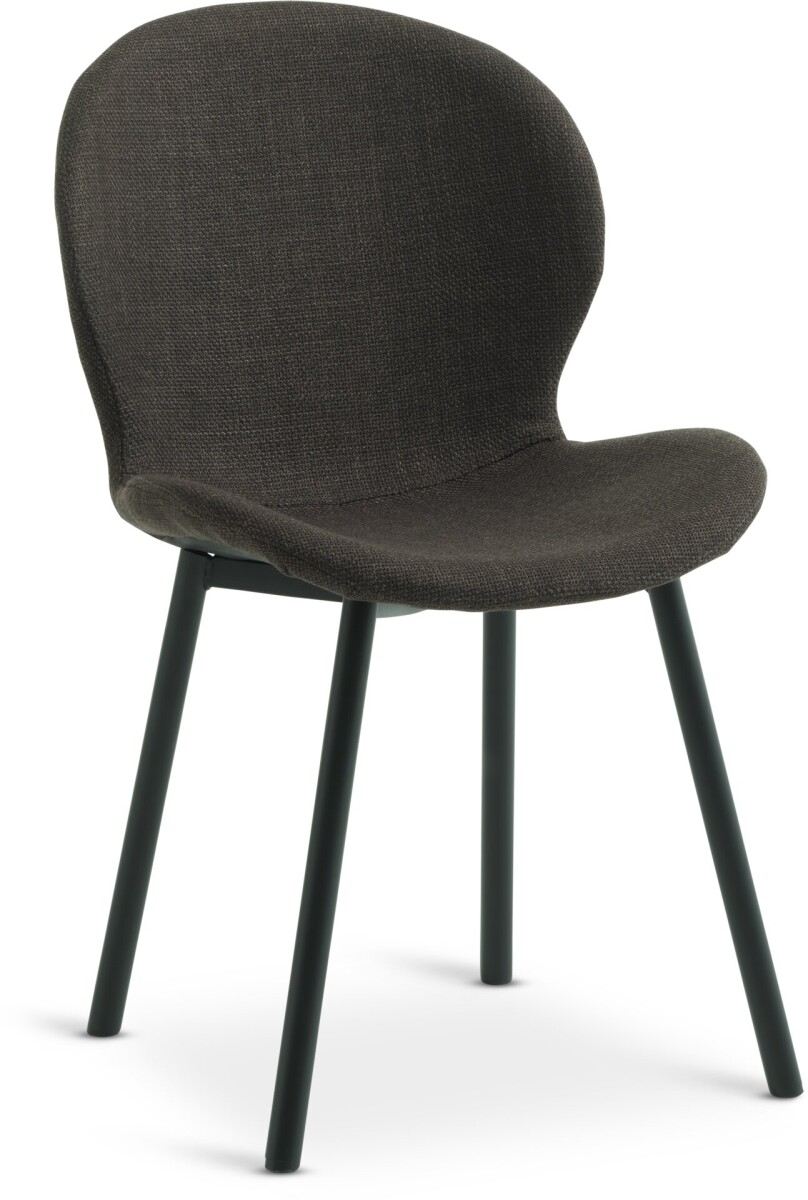 Silla de comedor GEVNINGE tela marrón osc/negro 